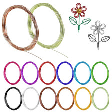 12 Rolls Colored Aluminum Craft Wire, Beading Craft 18 Gauge Wire for Jewelry Ma