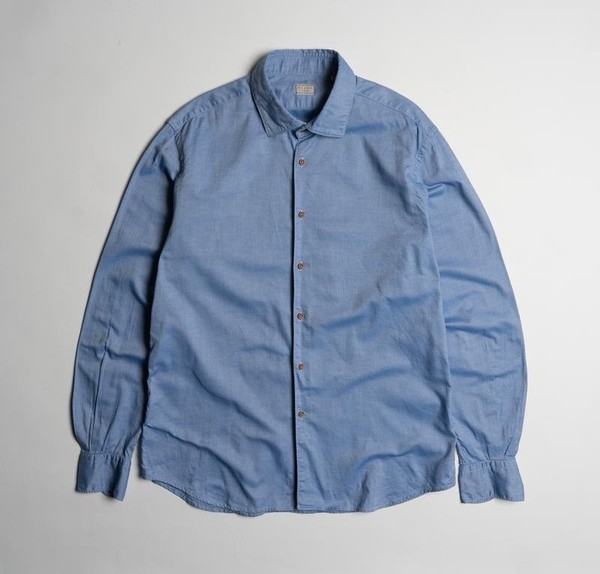 Men Xacus Shirt Navy Cotton 40 /L / 48