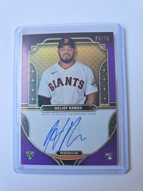 2022 Topps Triple Threads - Rookie Autographs Heliot Ramos #RA-HR Amethyst /75