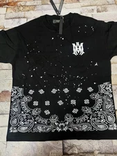 AMIRI Men's T-Shirt Black Short Sleeve Size L