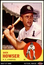 1963 Topps #124 Dick Howser Athletics 8 - NM/MT