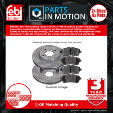 Brake Discs and Pads Vented fits NISSAN LEAF ZE0 Front 2010 on 295.3mm Set Febi