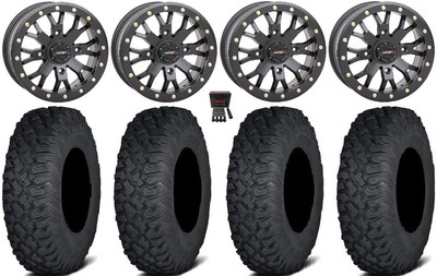 System 3 SB-4 Black (4+3) 15'' Wheels 35'' Coyote Tires Polaris RZR Turbo S / RS1