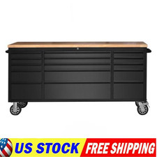 72 Rolling Tool Chest 15 Drawers With Lockable Wheels Lock Stainless Steel