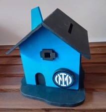 Salvadanaio in legno Inter artigianato casetta personalizzabile collezione