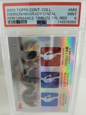 2003 Topps Contemporary Collection McGrady/Iverson/O’Neal Performance Tribute