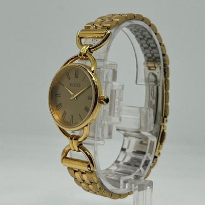 Gucci 6000L Gold Quartz Wristwatch Ladies Watch Japan Vintage 07924
