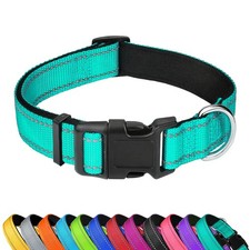 Reflective Dog Collar, Adjustable Soft Neoprene Padded Nylon Pet Collars with...