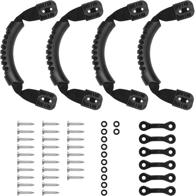 NEW-Vi 4PCS Kayak Carry Handles, Handles with 6 C-Shaped Normal, Black 