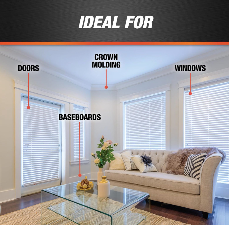 Acrylic Latex Caulk White 10.1 Oz Waterproof Sealant Indoor Outdoor Use