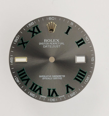 Genuine Factory Rolex Datejust 41mm Gray ''Wimbledon'' Dial 116333 Yellow Markers