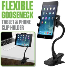 Cellet Flexible Gooseneck Tablet & Phone Clip Holder Stand for iPhone, iPad, Tab