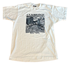 Vintage 1985 Queens' College Cambridge T-Shirt Screen Stars L USA Made