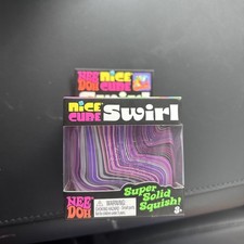 Nee Doh Nice Cube Swirl Super Solid Squish purple