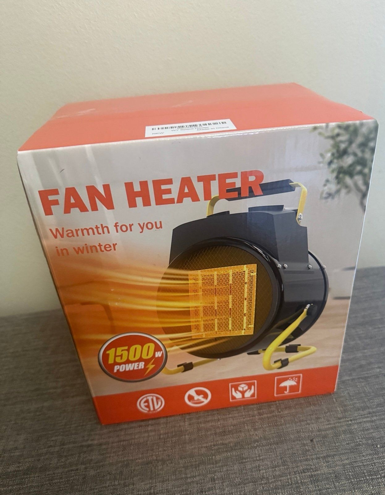 NIB Compact Portable 1500W Fan Electric Heater