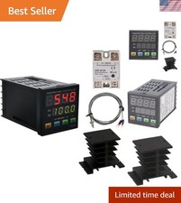 PID Temperature Controller Meter Indicator, Digital Universal Thermostat C an...