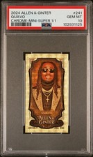 Marketplace image: 2024 Topps Allen & Ginter Chrome Quavo #241 Mini SuperFractor 1/1  (RC) PSA 10