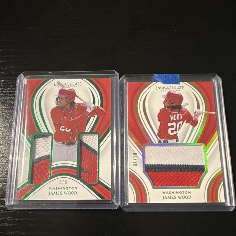 Panini 2023 Immaculate Prime Rookies James Wood Nationals Patch Lot 2 PPMR-JW