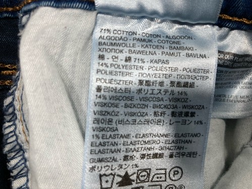 Pantalones de mezclilla Levis 710 para mujer 31 súper ajustados lavado medio tiro medio Act. 30x29” - Imagen 7 de 11