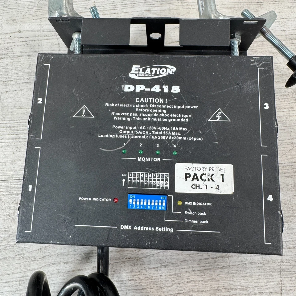 Elation DP-415 4-Channel DMX Dimmer Pack - AS IS - Image 2 of 4