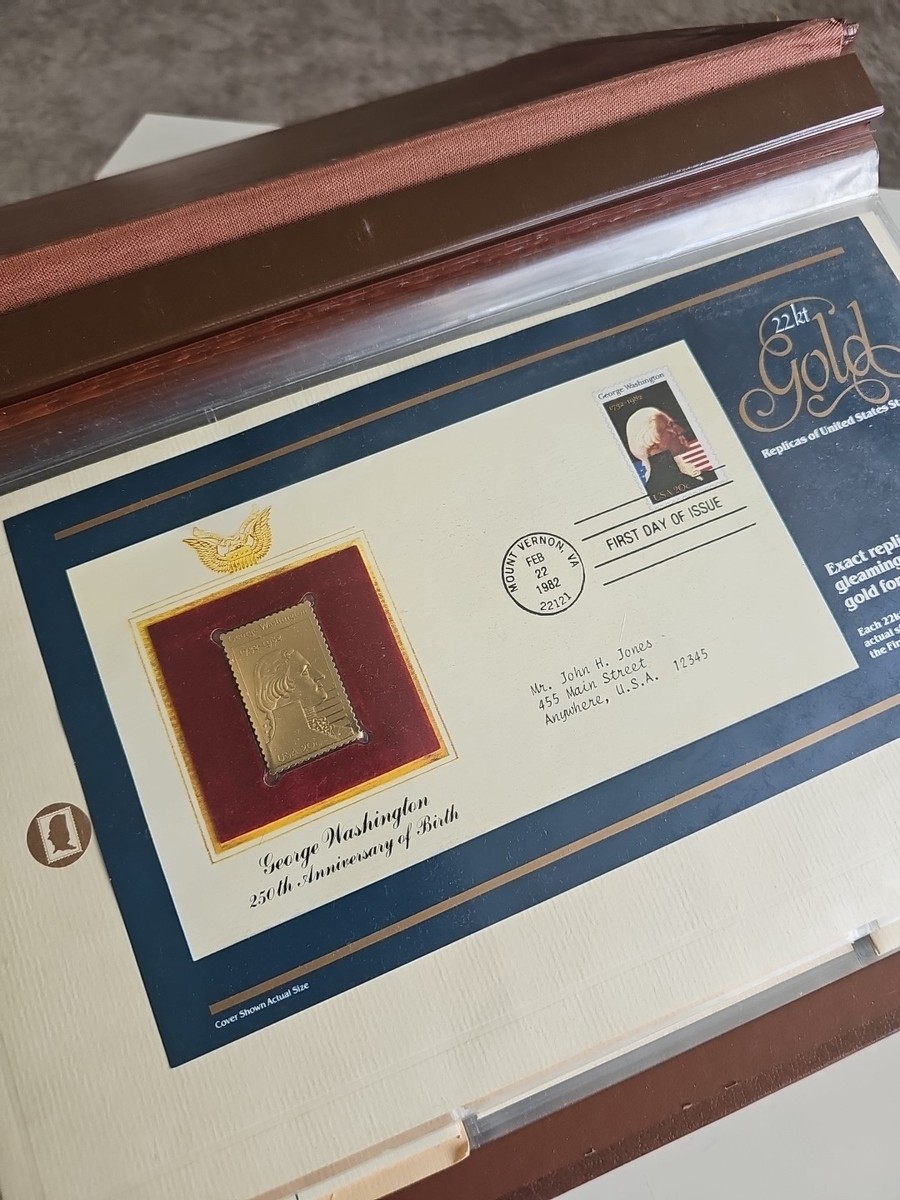 22 Kt Golden Replicas Stamps 1986 Set Of 16 Album Collectible | eBay