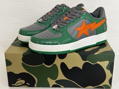 Authentic A Bathing Ape Bape Bape Sta #1 Green Mens US 10 Green New Bapesta