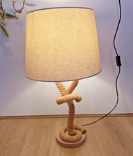 Nautical Rope Table Lamp with Shade for Bedroom Living Room, Rope Lamp