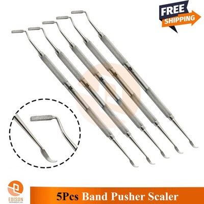 5Pcs  Dental Thin Band Pusher Seating Scaler Cement Cleaner Orthodontics Tools