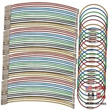 ROYHOO 50PCS 5.9" Steel Wire Keychain, Colored Nylon Coated Stainless Steel