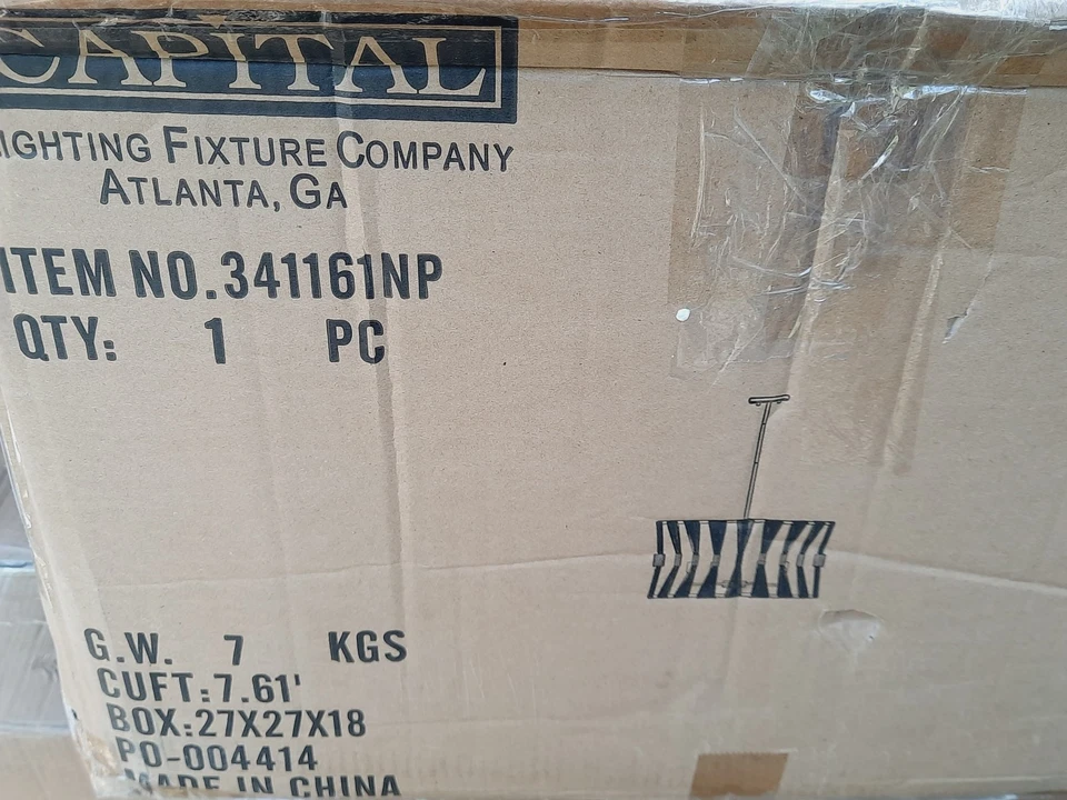 Capital Lighting 枝形吊灯 341161-NP Bianca 6 灯 25 英寸宽 * 需要划痕 * 阅读 — 第 3/4 张图片