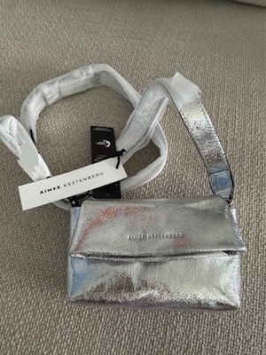 BNNW Aimee Kestenberg  Preston metallic silver mini Crossbody bag.