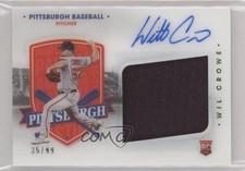 2021 Chronicles America's Pastime Material Signatures 35/99 Wil Crowe Auto 0c6