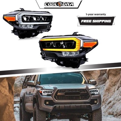 Upgrade LED Headlights For 2016-2022 2024 Toyota Tacoma w/ Animation Front Lamps