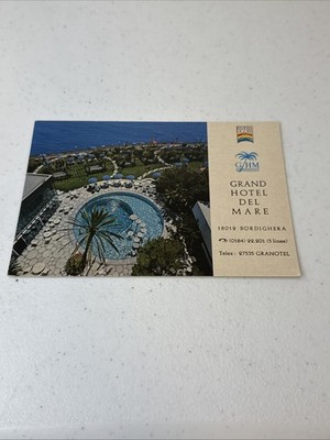 Bordighera Grand Hotel del Mare Vintage Postcard