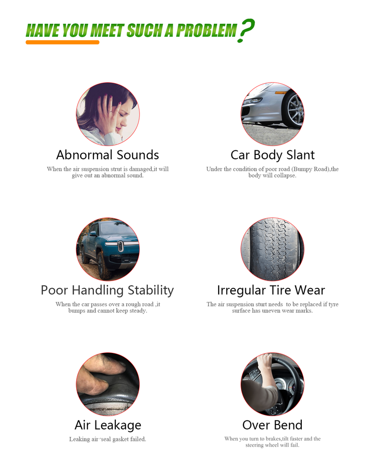 2 Front Air Suspension Shock Struts For Hyundai Equus Ultimate ...