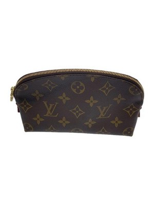 LOUIS VUITTON Pouch Cosmetic PM Monogram Canvas BRW PVC BRW All Over Pattern Fro