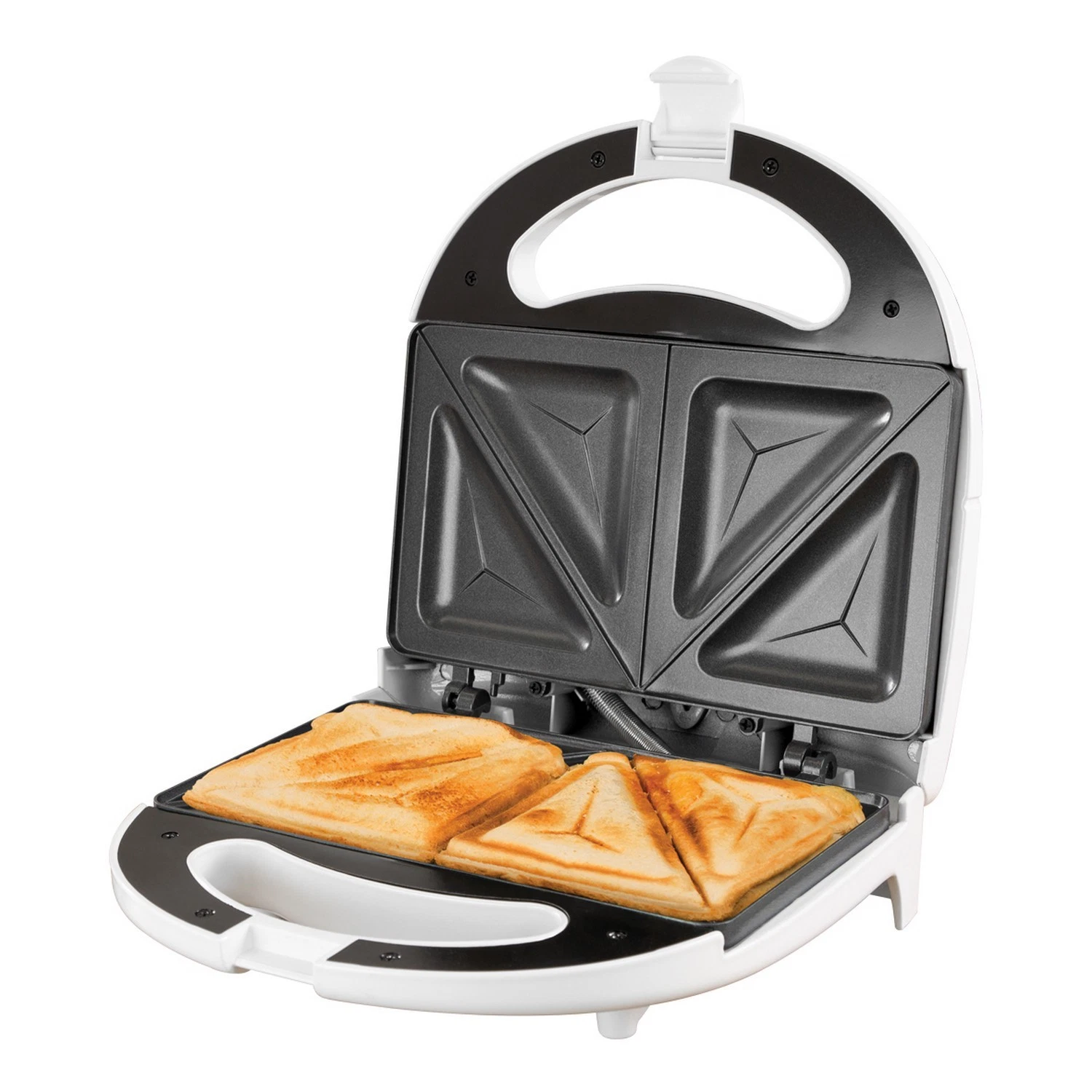 Quest 750W 2 Slice White Panini Toastie Maker Non Stick Sandwich Press Toaster