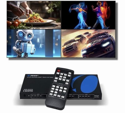 4K 2x2 Seamless HDMI Matrix Switch 1080P Video Wall Controller Processor Upto 4K