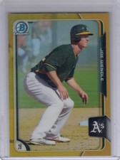 2015 Joe Wendle Bowman Chrome Prospects ROOKIE GOLD REFRACTOR /50 - #174 A's