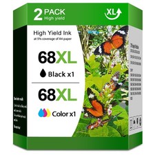 68XL High Yield Ink Cartridges Combo Compatib...