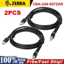 2PCS Original Zebra CBA-U46-S07ZAR Scanner USB Cables for Barcode Scanner Reader