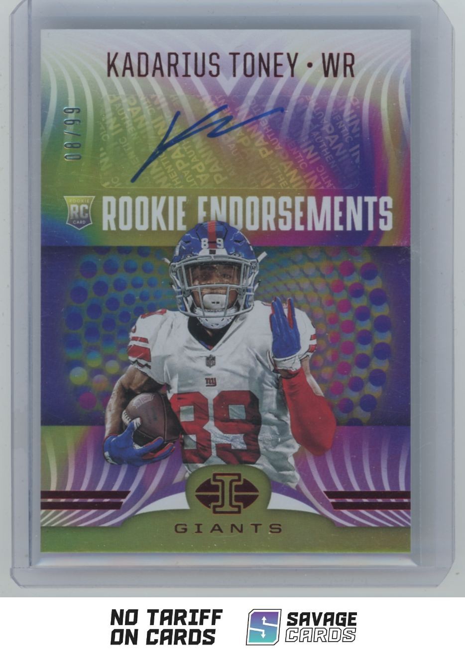 Kadarius Toney Panini Illusions Rookie Endorsements Autographs #RE12 Base