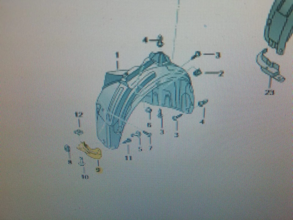 Spoiler ruota sx. ant. originale Seat cod. 8E0853887A Seat Exeo dal 2009 al 2014 - Immagine 3 di 4