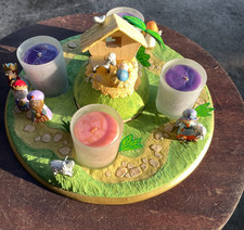 2005 Hallmark Keepsake Advent Candleholder Set W/Candles New Open Box