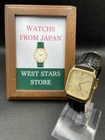 [Near Mint] Vintage SEIKO SPIRIT 5E31-5B50 Gold Rectangle Quartz Men's JAPAN