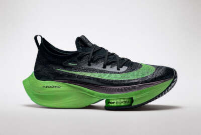 nike alphafly green black