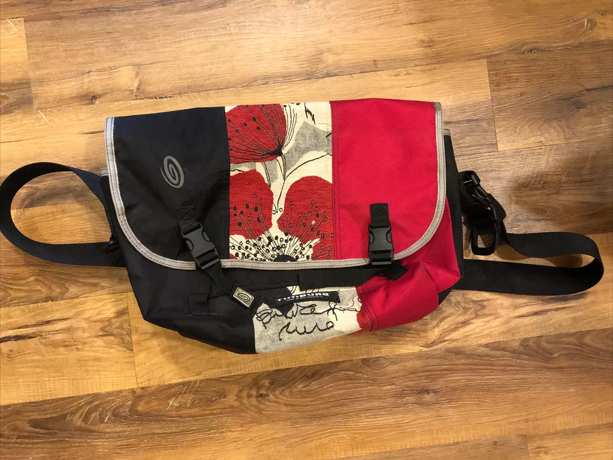 Timbuk2 Red And Black Floral Messenger Bag 19x10 eBay