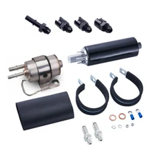 Inline LS Swap GSL392 255LPH High Pressure EFI Fuel Pump w/Install Kit Walbro TI