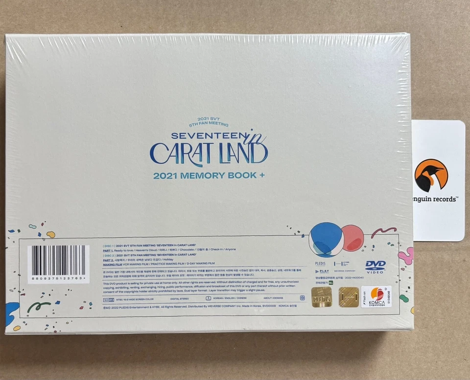 SVT - 2021 SEVENTEEN IN CARAT LAND MEMORY BOOK + DVD BRAND NEW SEALED - Image 2 of 2