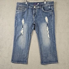 VIGOSS Capri Jeans Cropped Women's Size 17 Blue Denim 